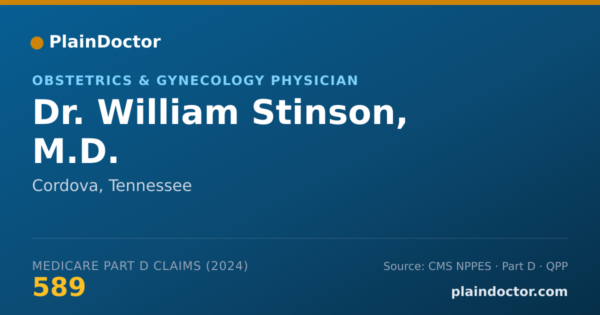 Shareable card for William Stinson, M.D. - Obstetrics & Gynecology Physician, Cordova, TN