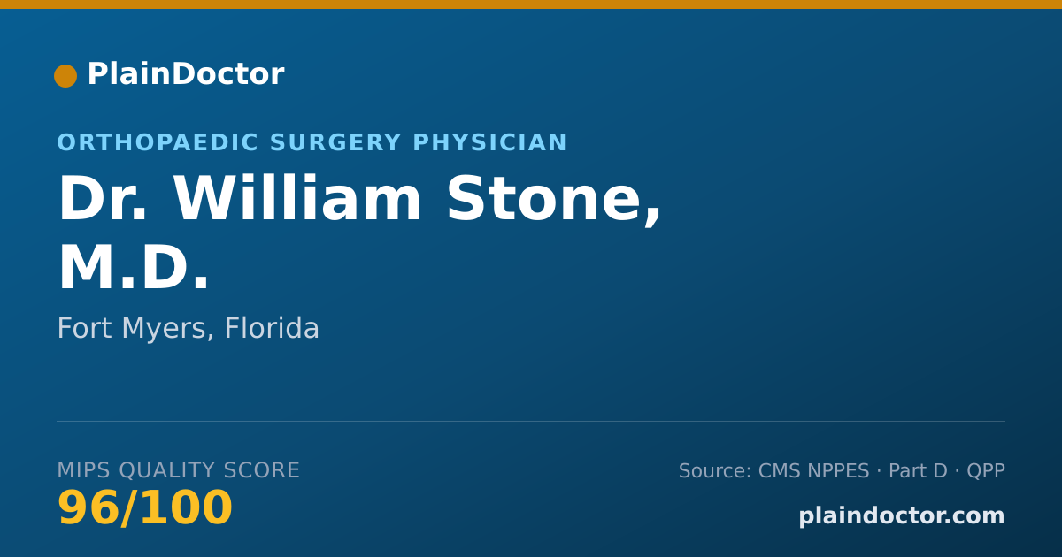 Shareable card for William Stone, M.D. - Surgery Physician, Fort Myers, FL