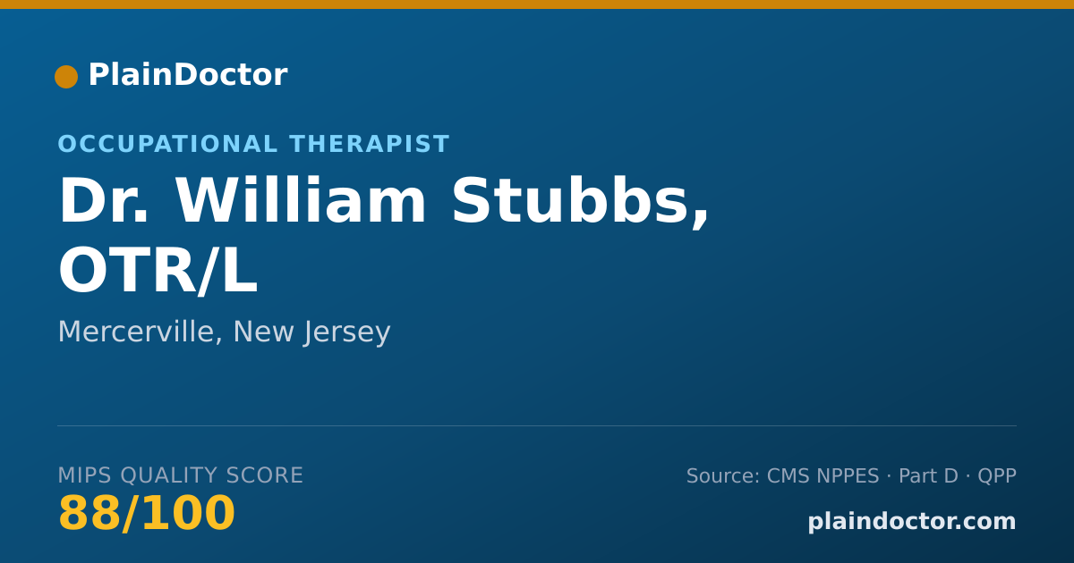 Shareable card for William Stubbs, OTR/L - Occupational Therapist, Mercerville, NJ