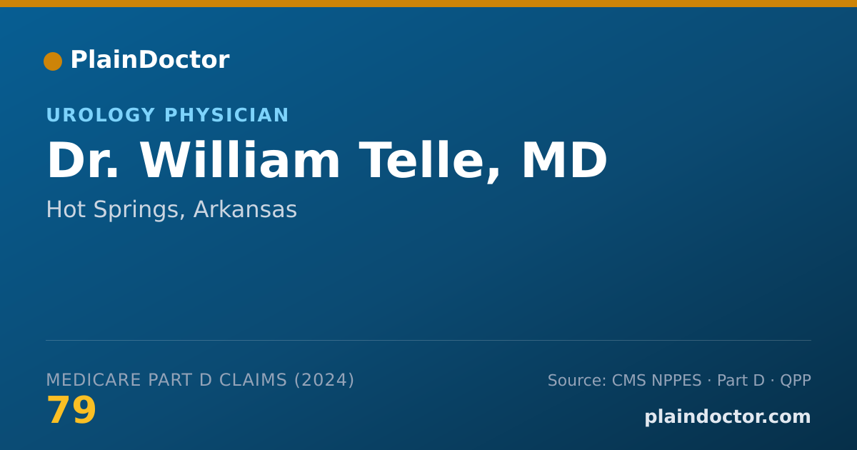 Shareable card for William Telle, MD - Urology Physician, Hot Springs, AR