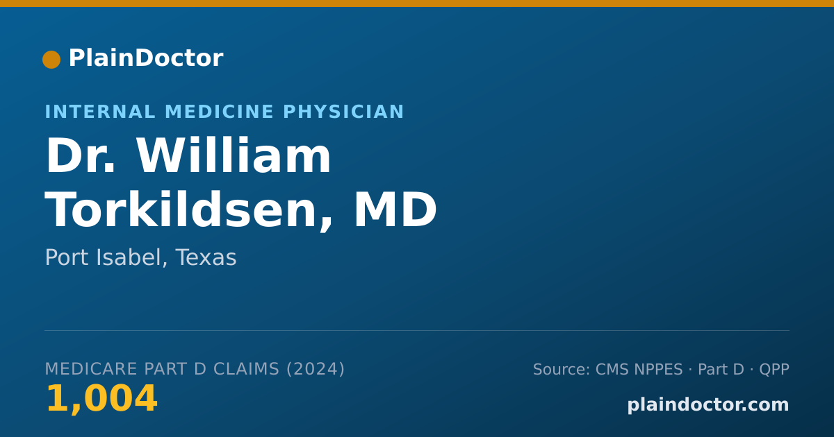 Shareable card for William Torkildsen, MD - Cardiovascular Disease Physician, Port Isabel, TX