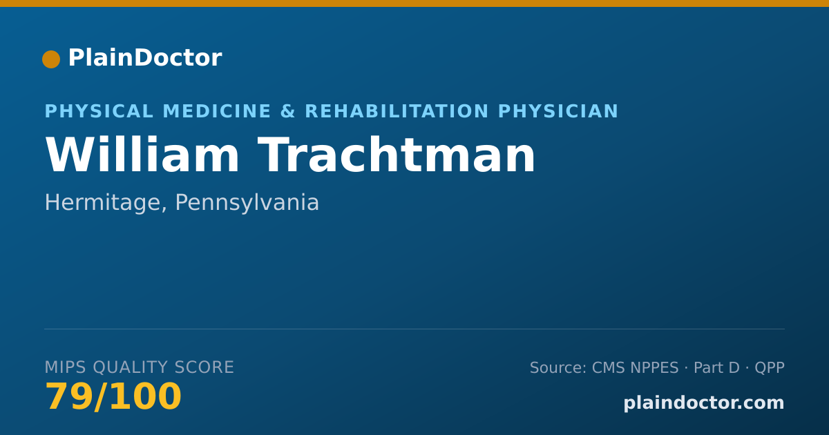 Shareable card for William Trachtman - Physical Medicine & Rehabilitation Physician, Hermitage, PA