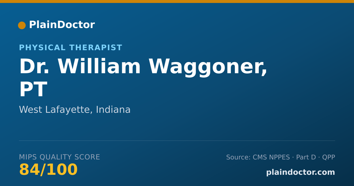Shareable card for William Waggoner, PT - Physical Therapist, West Lafayette, IN