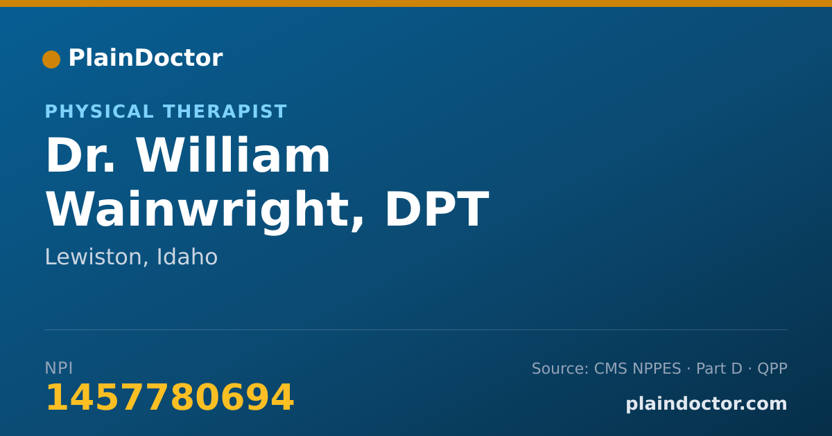 Shareable card for William Wainwright, DPT - Physical Therapist, Lewiston, ID