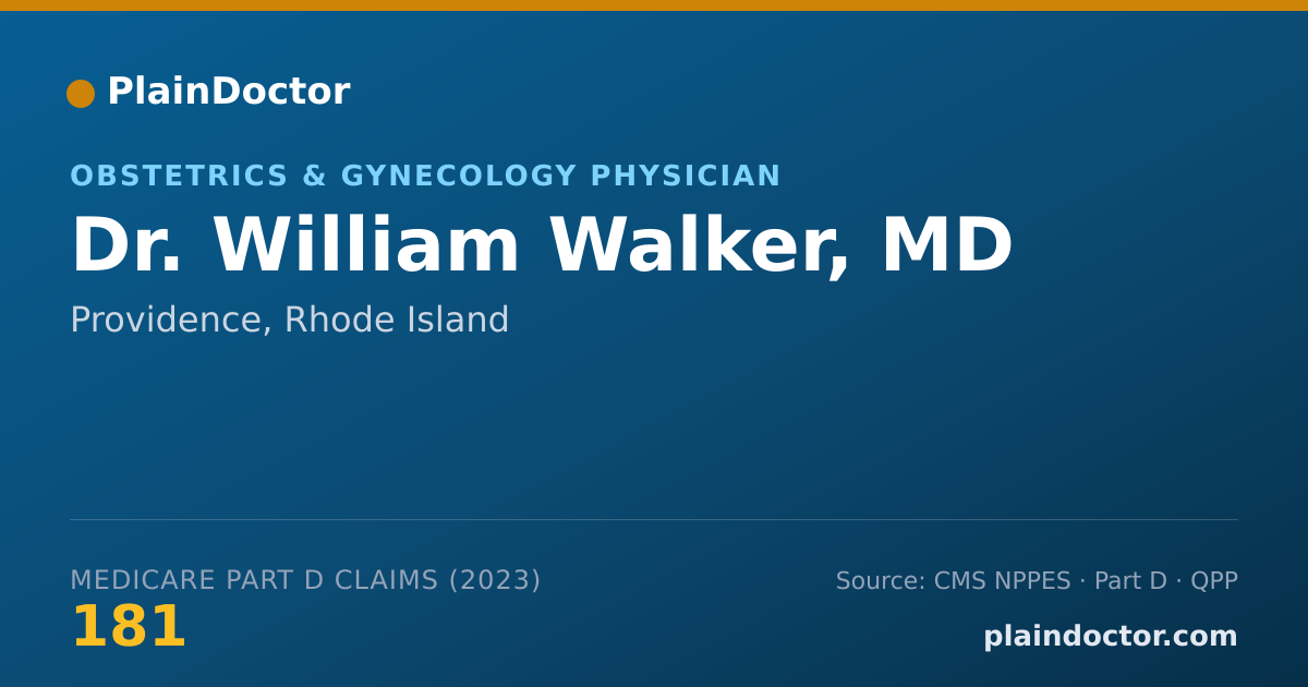 Shareable card for William Walker, MD - Obstetrics & Gynecology Physician, Providence, RI