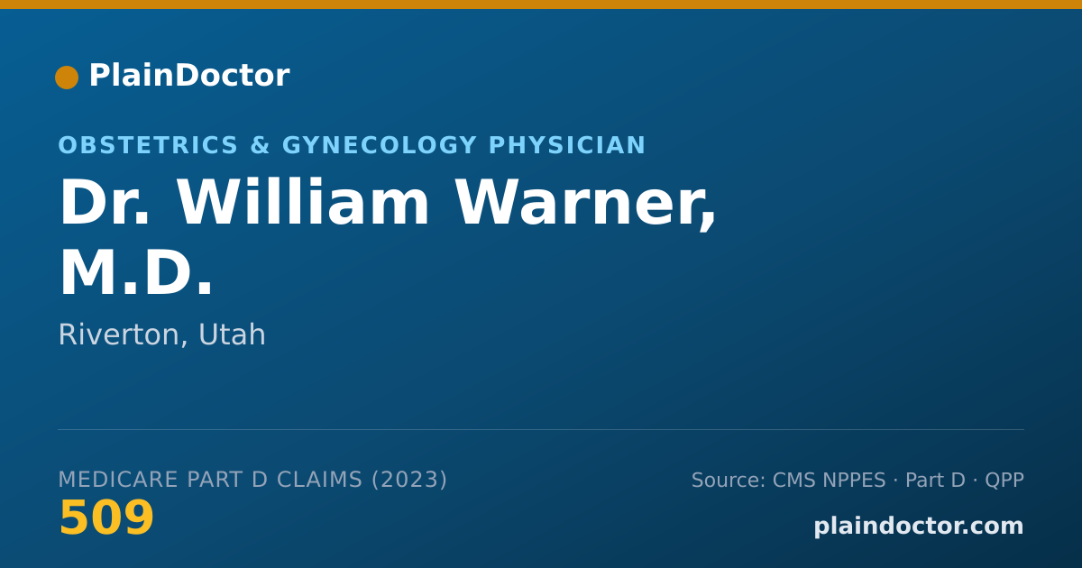 Shareable card for William Warner, M.D. - Obstetrics & Gynecology Physician, Riverton, UT