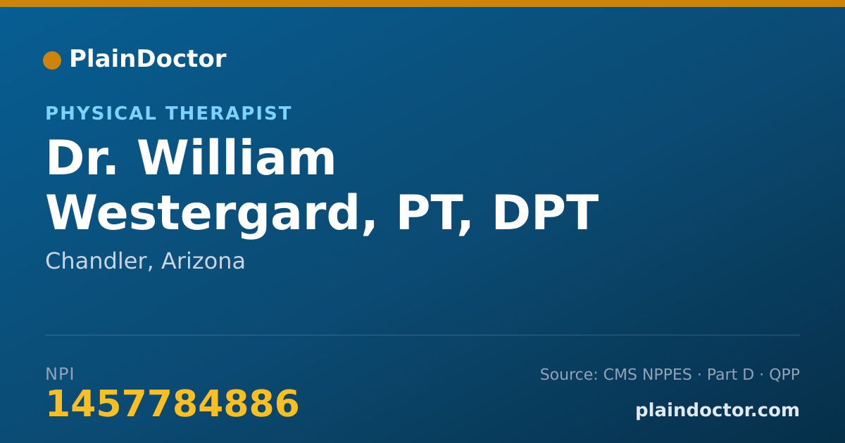 Shareable card for William Westergard, PT, DPT - Physical Therapist, Chandler, AZ