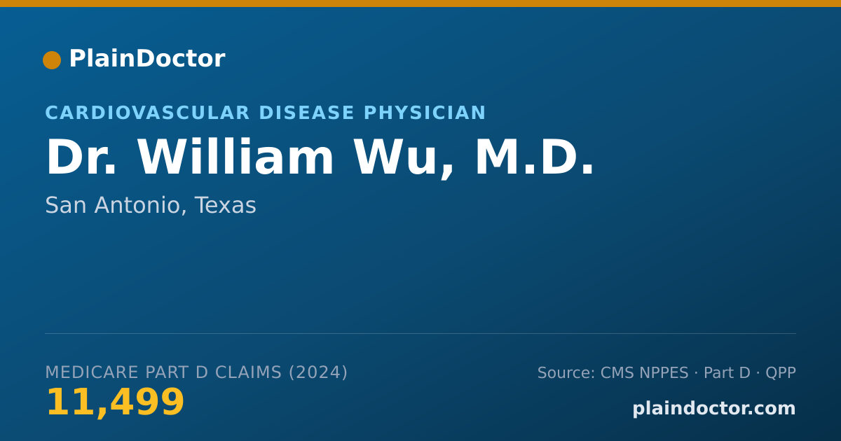 Shareable card for William Wu, M.D. - Specialist, San Antonio, TX