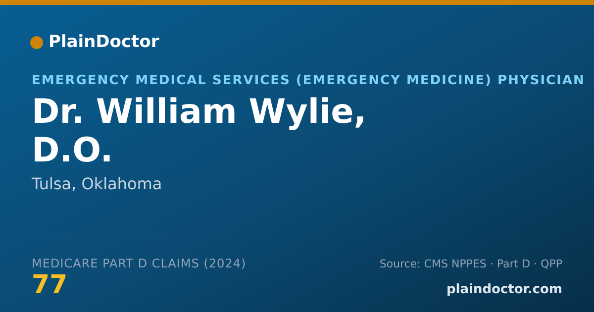 Shareable card for William Wylie, D.O. - Emergency Medical Services (Emergency Medicine) Physician, Tulsa, OK