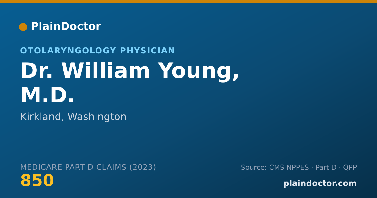 Shareable card for William Young, M.D. - Otolaryngology Physician, Kirkland, WA
