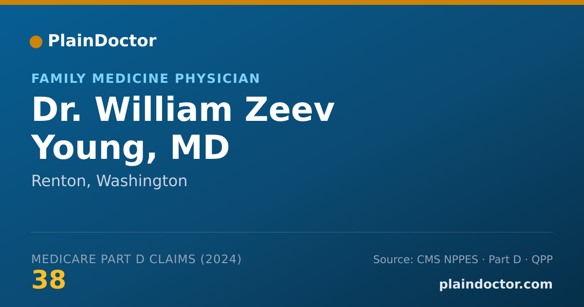 Shareable card for William Zeev Young, MD - Family Medicine Physician, Renton, WA