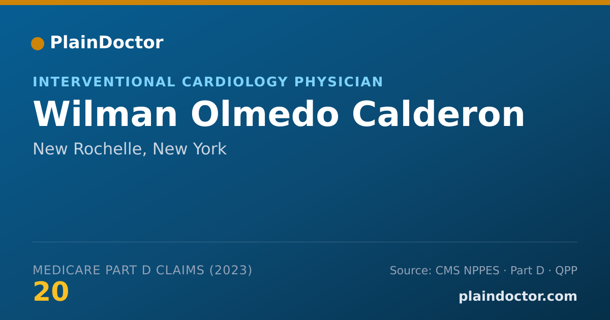 Shareable card for Wilman Olmedo Calderon - Interventional Cardiology Physician, New Rochelle, NY