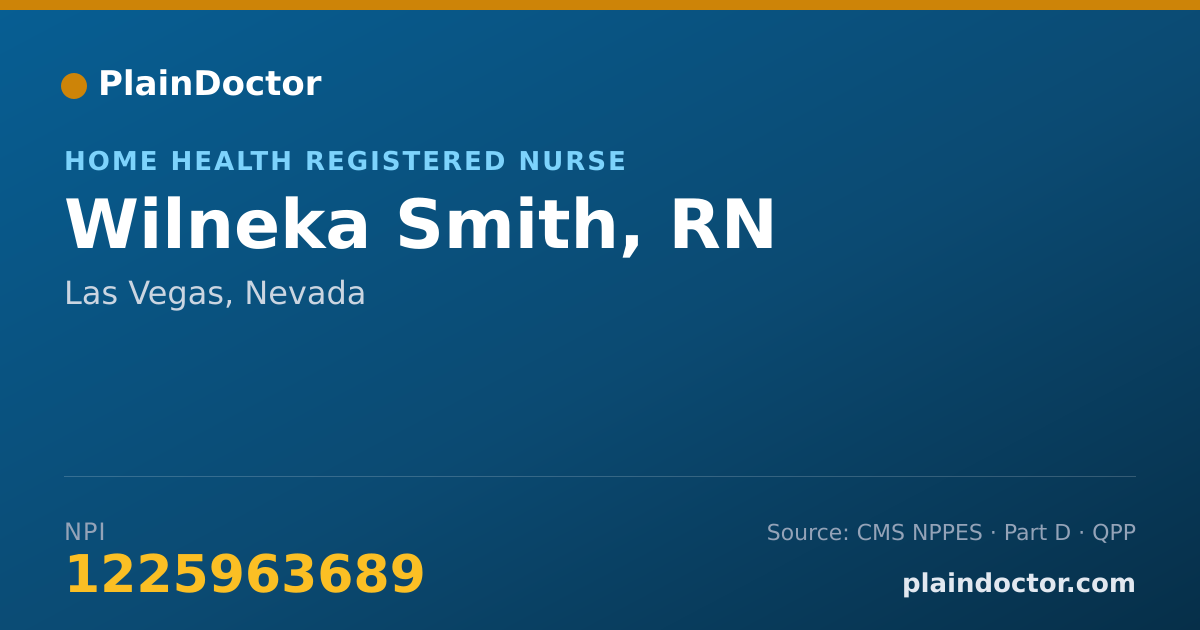 Shareable card for Wilneka Smith, RN - Home Health Registered Nurse, Las Vegas, NV