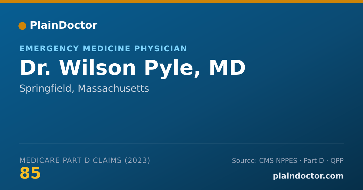 Shareable card for Wilson Pyle, MD - Emergency Medicine Physician, Springfield, MA
