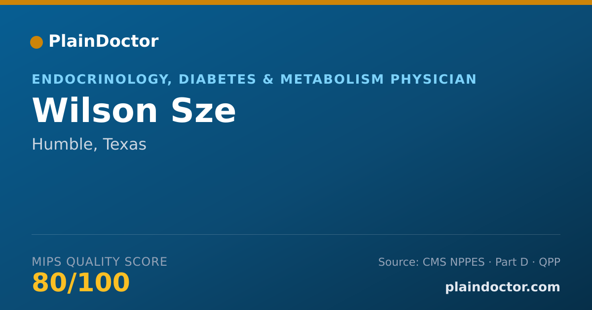 Shareable card for Wilson Sze - Endocrinology, Diabetes & Metabolism Physician, Humble, TX