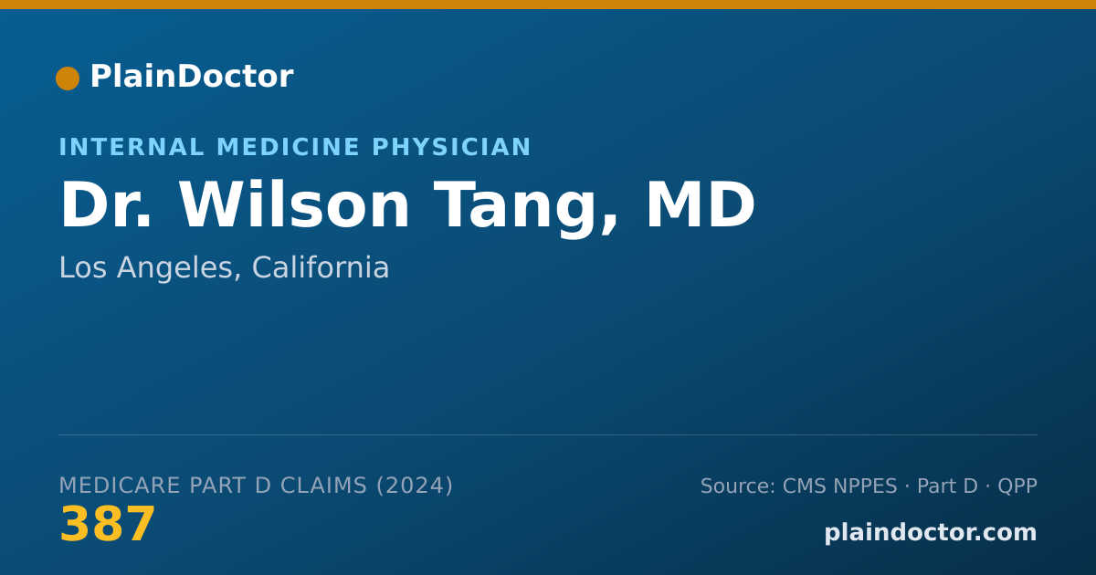 Shareable card for Wilson Tang, MD - Internal Medicine Physician, Los Angeles, CA