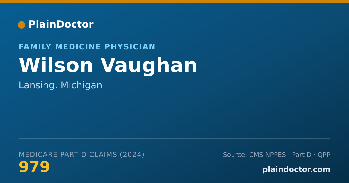 Shareable card for Wilson Vaughan - Family Medicine Physician, Lansing, MI