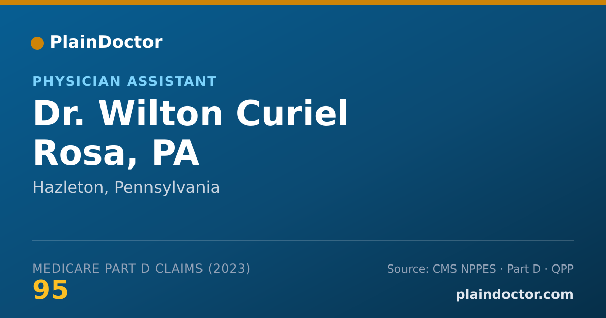 Shareable card for Wilton Curiel Rosa, PA - Physician Assistant, Hazleton, PA