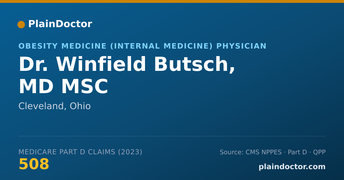 Shareable card for Winfield Butsch, MD MSC - Obesity Medicine (Internal Medicine) Physician, Cleveland, OH