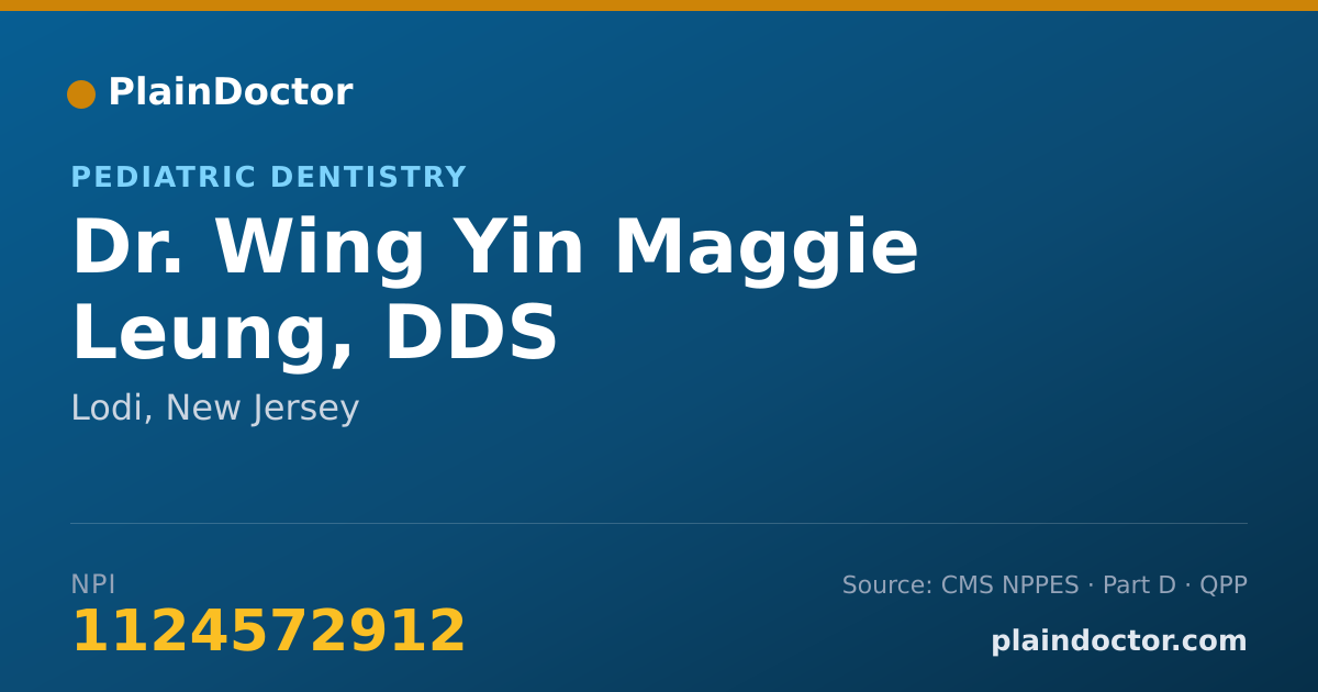 Shareable card for Wing Yin Maggie Leung, DDS - Pediatric Dentistry, Lodi, NJ