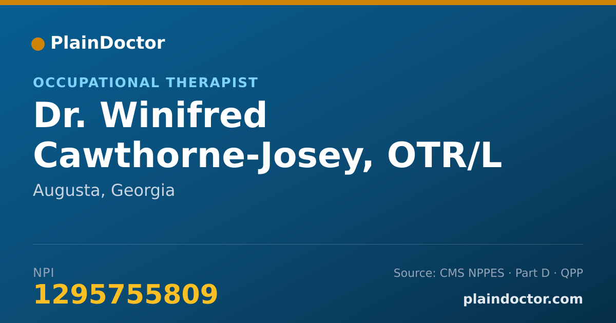Shareable card for Winifred Cawthorne-Josey, OTR/L - Occupational Therapist, Augusta, GA