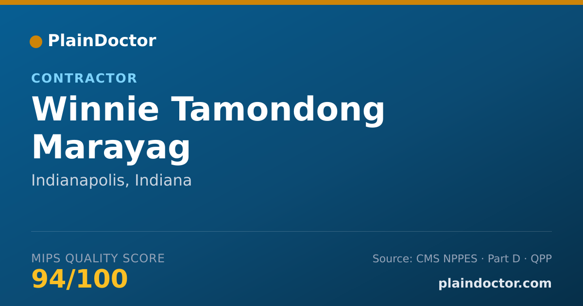 Shareable card for Winnie Tamondong Marayag - Contractor, Indianapolis, IN