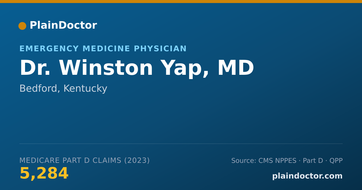 Shareable card for Winston Yap, MD - Emergency Medicine Physician, Bedford, KY