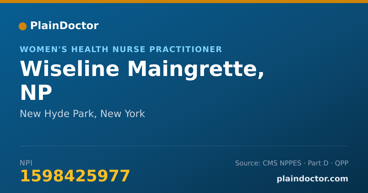 Shareable card for Wiseline Maingrette, NP - Women's Health Nurse Practitioner, New Hyde Park, NY