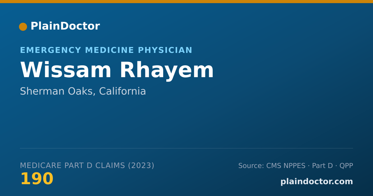 Shareable card for Wissam Rhayem - Emergency Medicine Physician, Sherman Oaks, CA