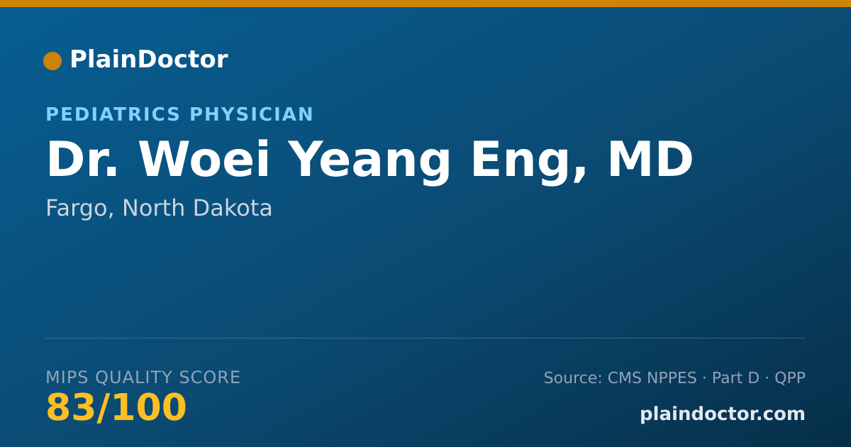 Shareable card for Woei Yeang Eng, MD - Pediatrics Physician, Fargo, ND
