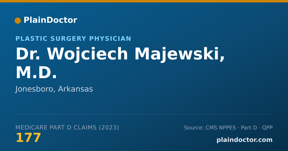 Shareable card for Wojciech Majewski, M.D. - Plastic Surgery Physician, Jonesboro, AR
