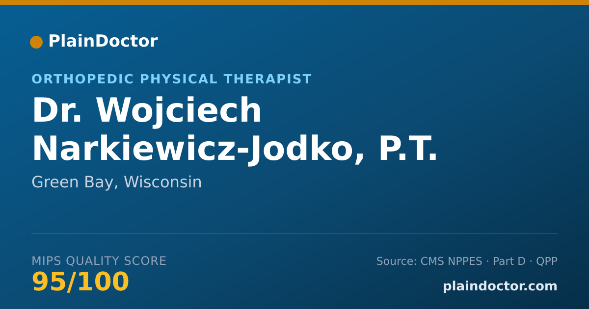 Shareable card for Wojciech Narkiewicz-Jodko, P.T. - Orthopedic Physical Therapist, Green Bay, WI