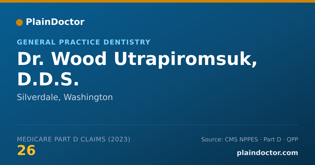 Shareable card for Wood Utrapiromsuk, D.D.S. - General Practice Dentistry, Silverdale, WA
