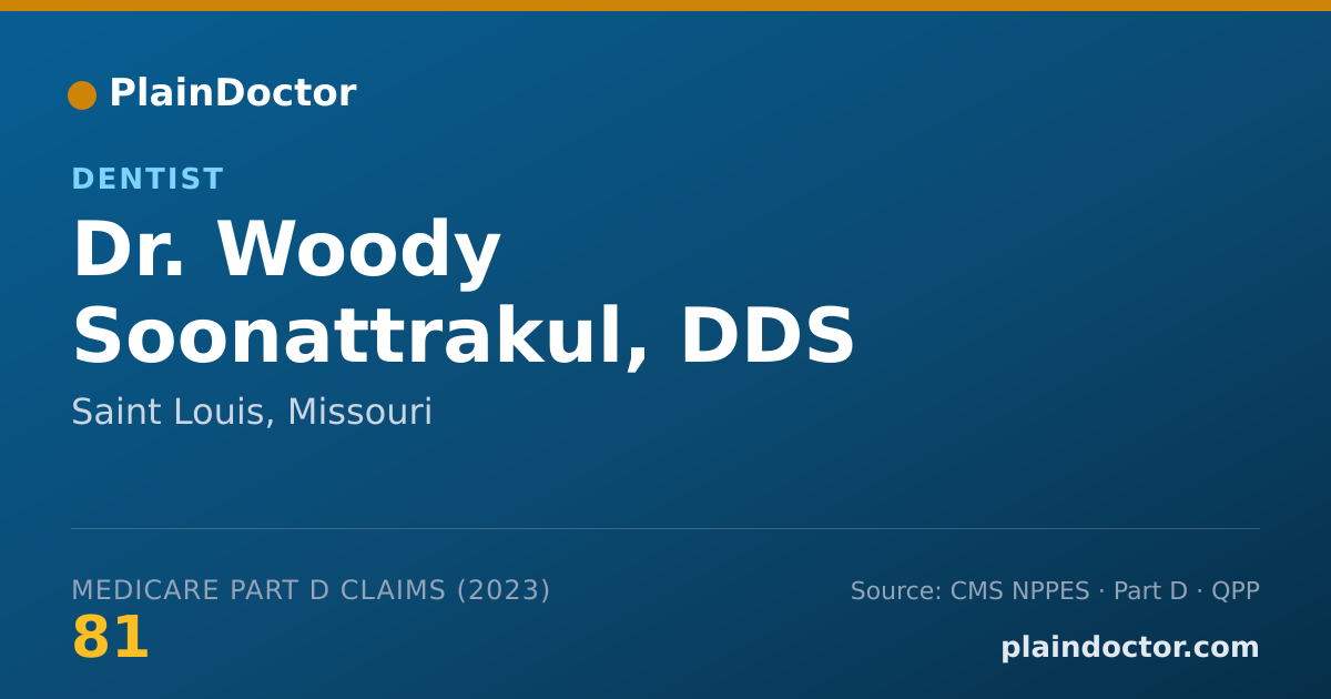 Shareable card for Woody Soonattrakul, DDS - Dentist, Saint Louis, MO