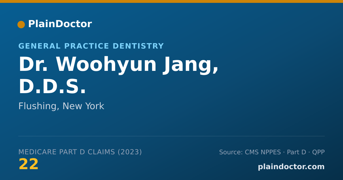 Shareable card for Woohyun Jang, D.D.S. - General Practice Dentistry, Flushing, NY