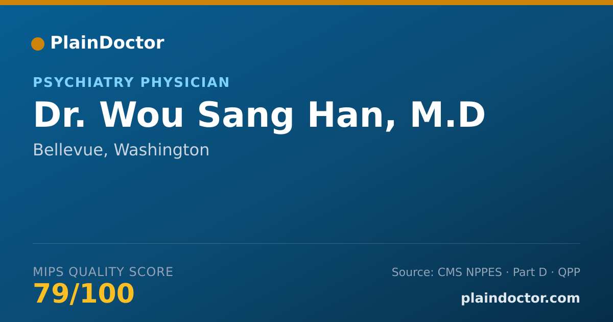 Shareable card for Wou Sang Han, M.D - Psychiatry Physician, Bellevue, WA