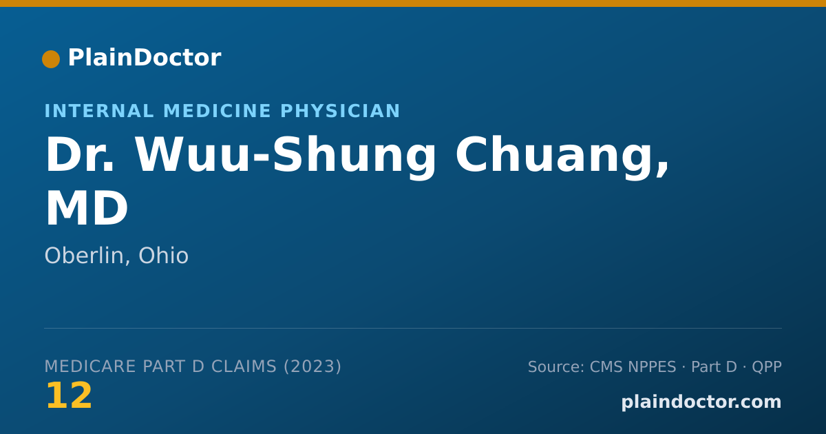 Shareable card for Wuu-Shung Chuang, MD - Internal Medicine Physician, Oberlin, OH
