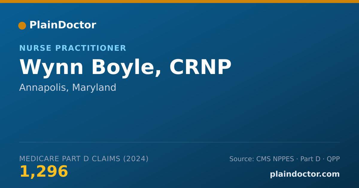 Shareable card for Wynn Boyle, CRNP - Nurse Practitioner, Annapolis, MD