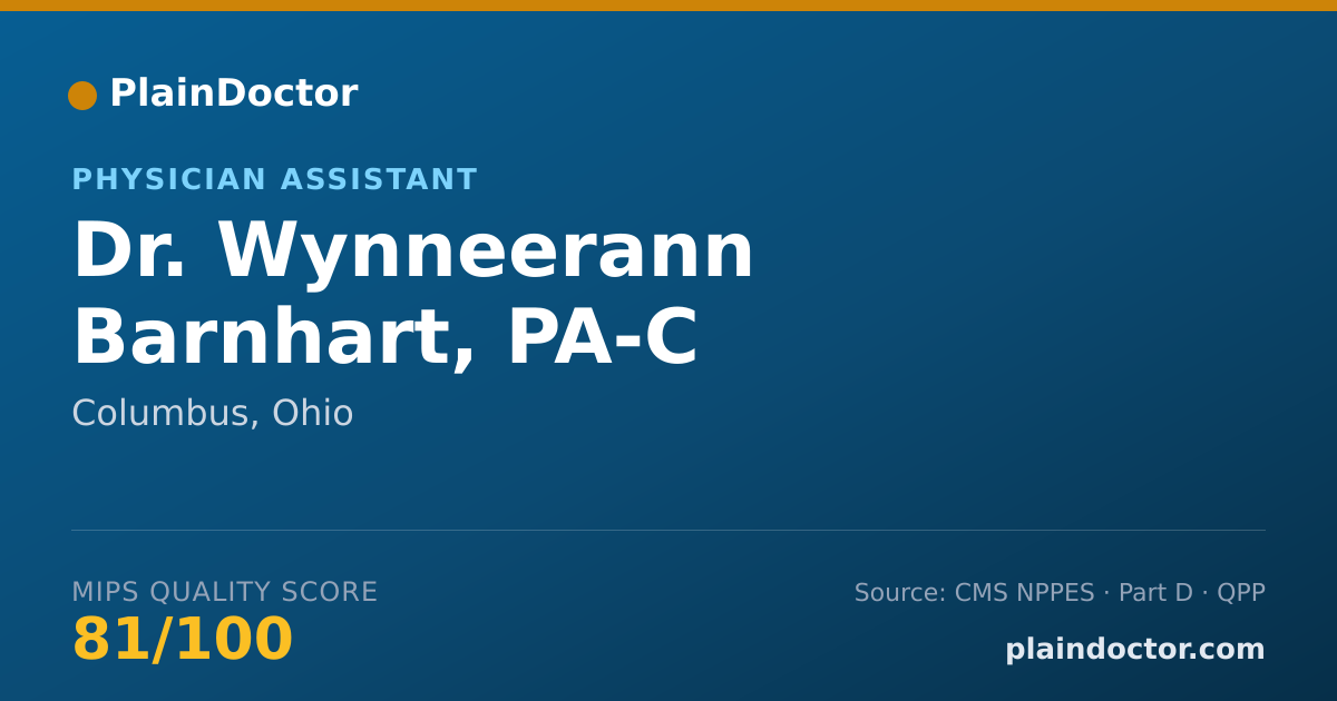 Shareable card for Wynneerann Barnhart, PA-C - Physician Assistant, Columbus, OH