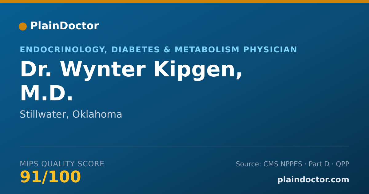 Shareable card for Wynter Kipgen, M.D. - Endocrinology, Diabetes & Metabolism Physician, Stillwater, OK