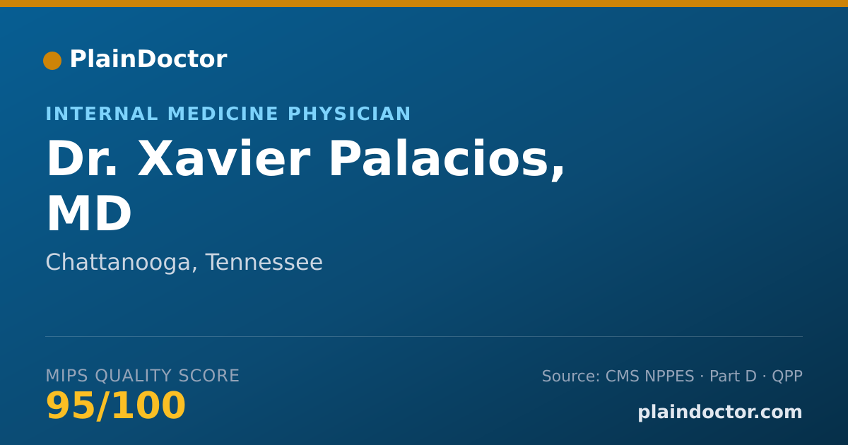 Shareable card for Xavier Palacios, MD - Internal Medicine Physician, Chattanooga, TN