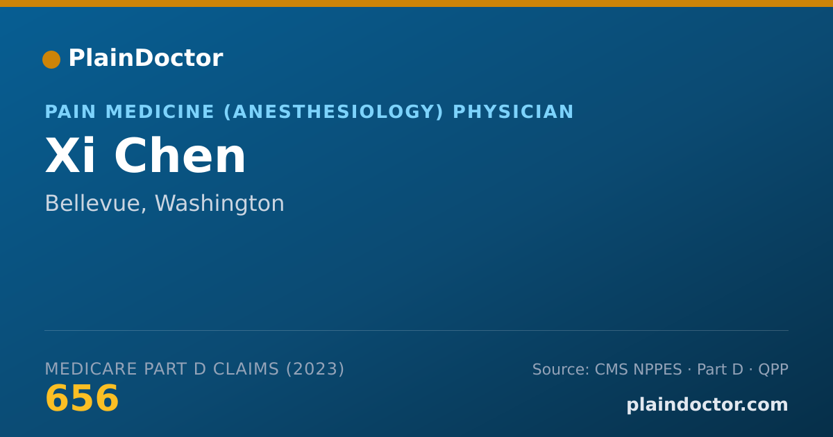 Shareable card for Xi Chen - Pain Medicine (Anesthesiology) Physician, Bellevue, WA