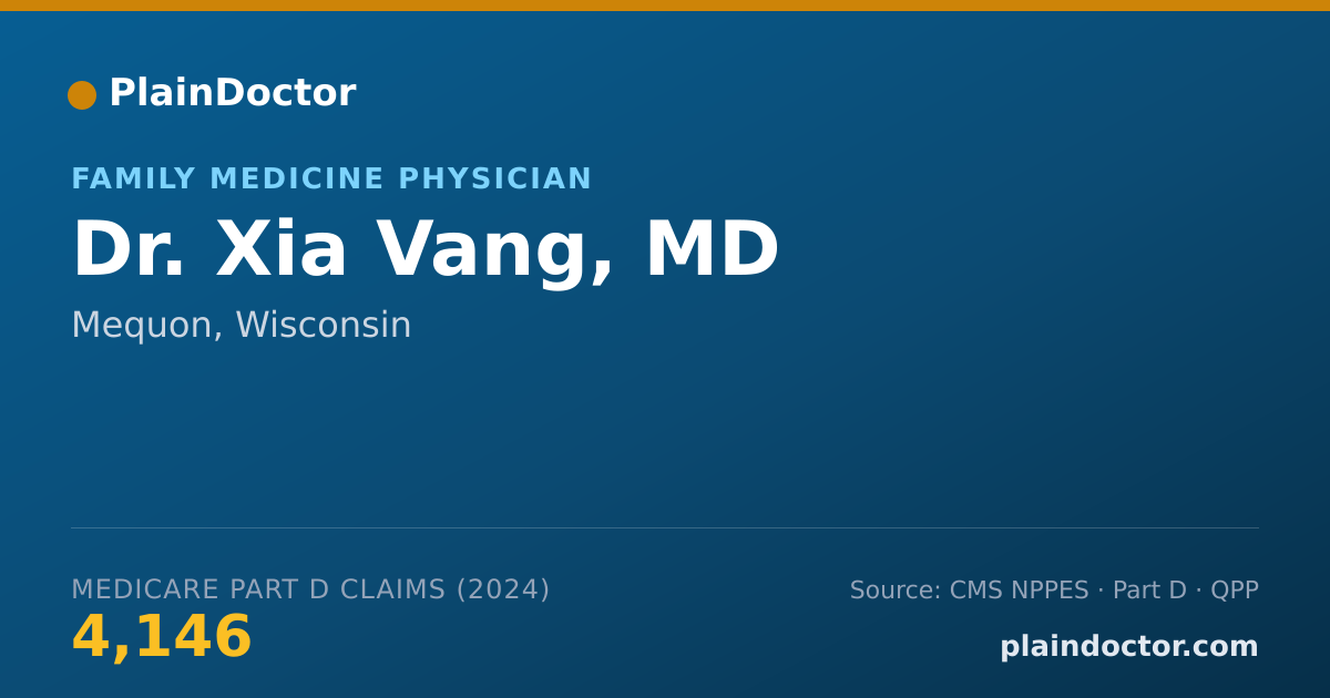 Shareable card for Xia Vang, MD - Family Medicine Physician, Mequon, WI