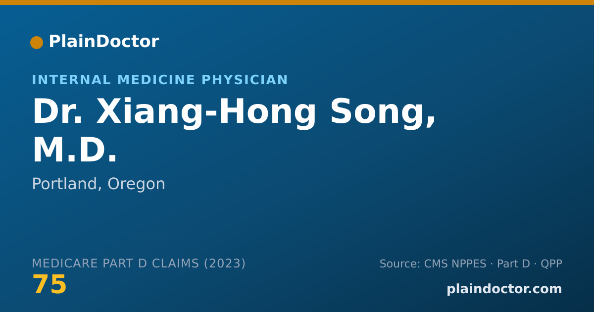Shareable card for Xiang-Hong Song, M.D. - Internal Medicine Physician, Portland, OR
