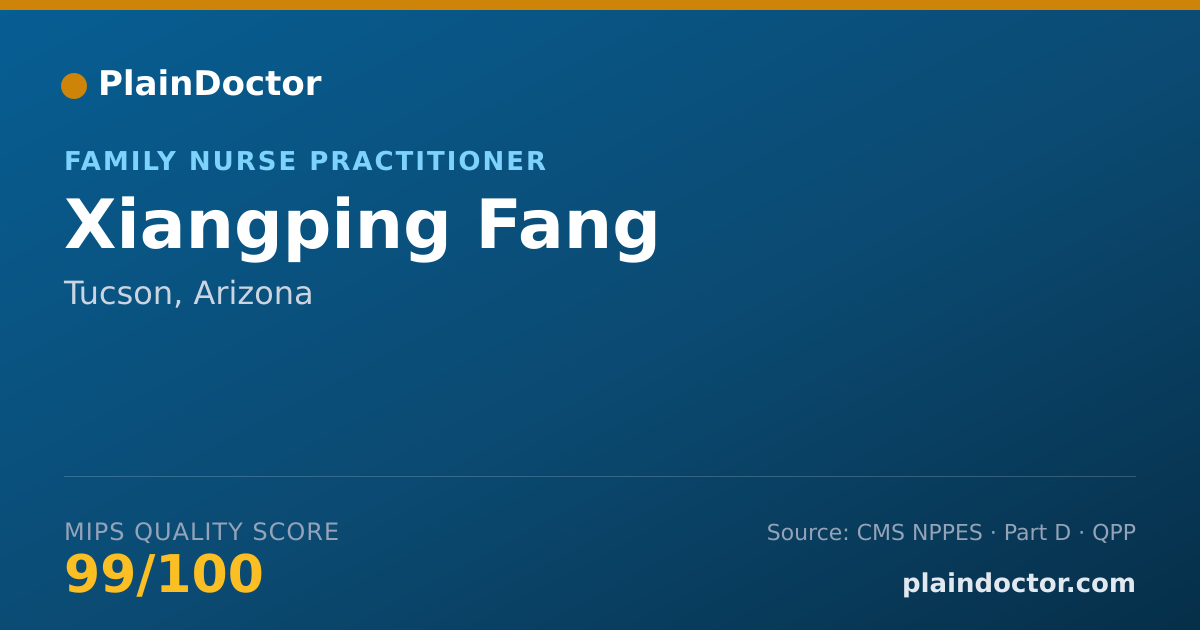 Shareable card for Xiangping Fang - Family Nurse Practitioner, Tucson, AZ
