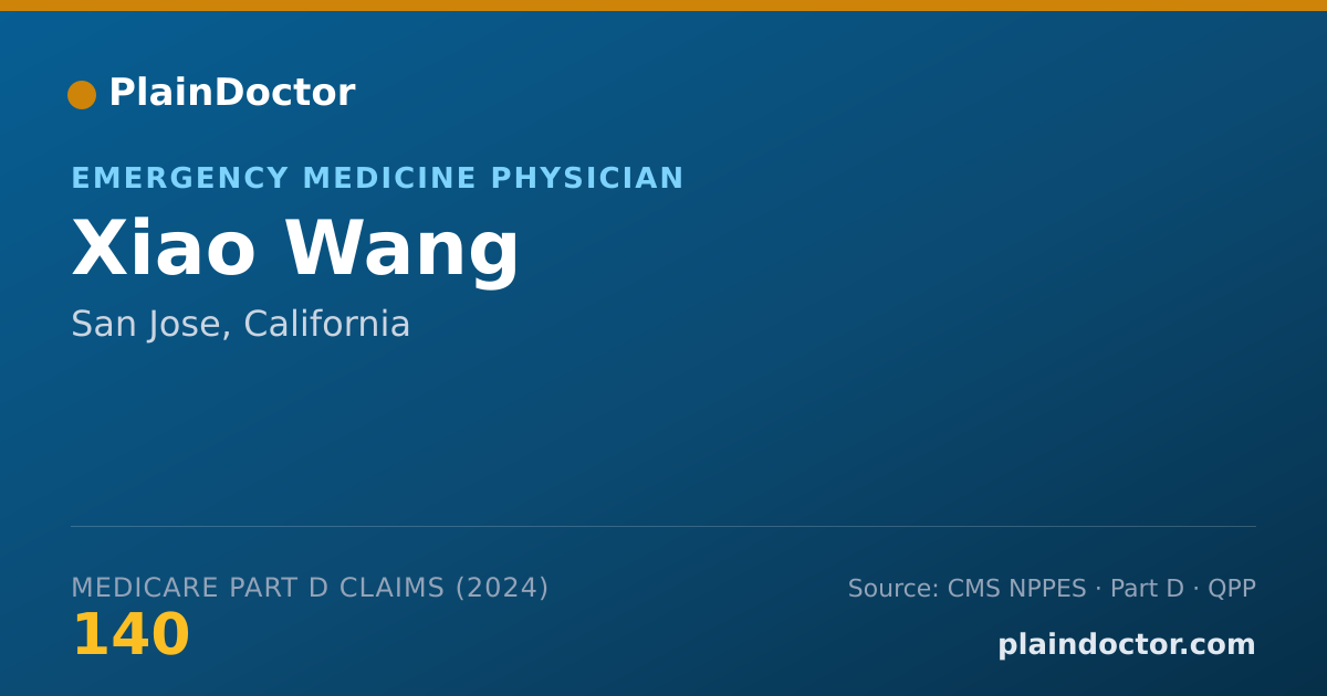 Shareable card for Xiao Wang - Emergency Medicine Physician, San Jose, CA