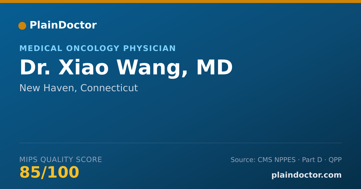 Shareable card for Xiao Wang, MD - Medical Oncology Physician, New Haven, CT