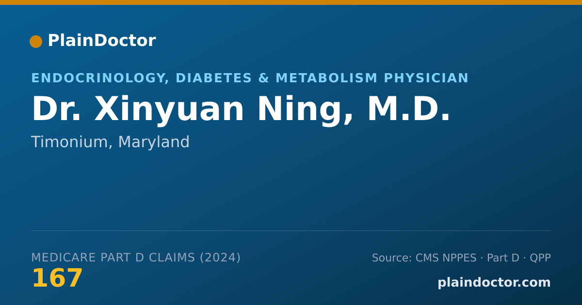 Shareable card for Xinyuan Ning, M.D. - Endocrinology, Diabetes & Metabolism Physician, Timonium, MD