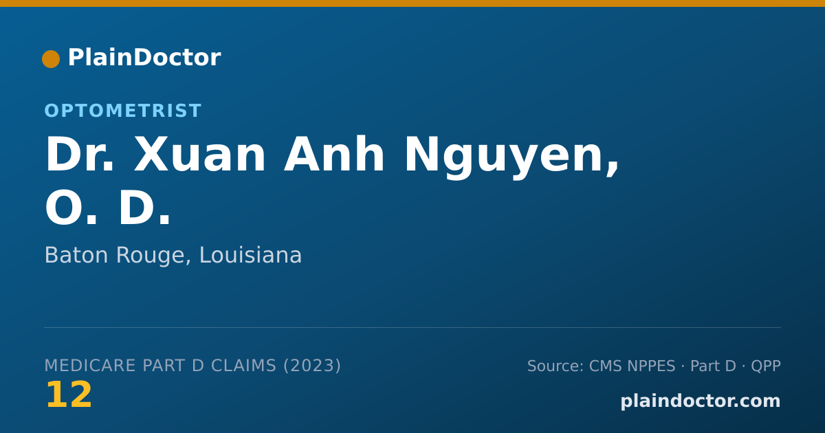 Shareable card for Xuan Anh Nguyen, O. D. - Optometrist, Baton Rouge, LA