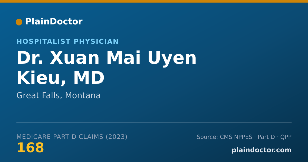Shareable card for Xuan Mai Uyen Kieu, MD - Hospitalist Physician, Great Falls, MT